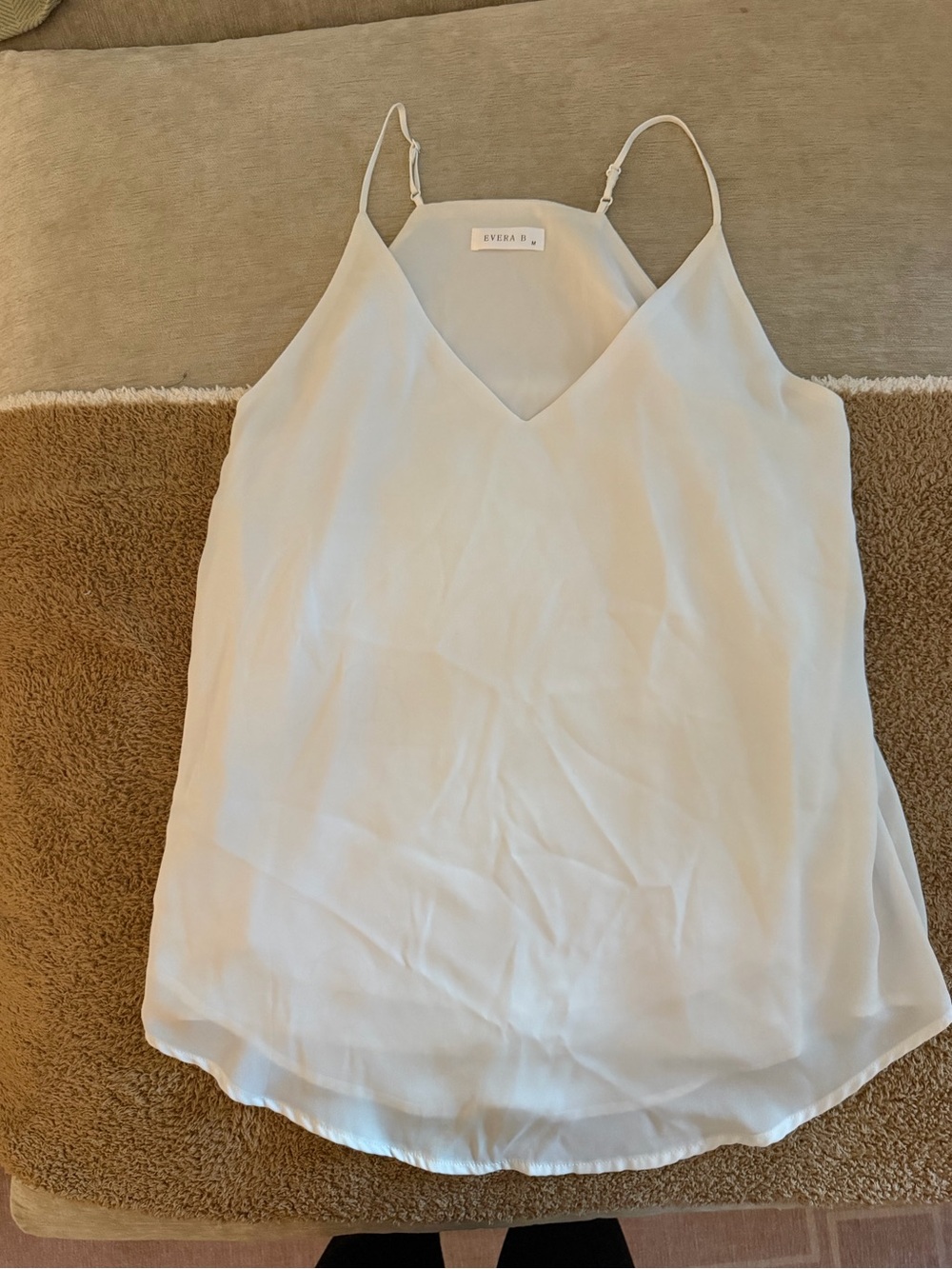 White V-Neck Spaghetti Strap Cami